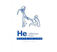Blank Notebook - He Called You: Elegant Blue Christian-Themed Notebook with Blank Pages and Delicate Floral Accents for Creative Faith Expression