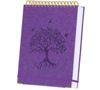 Blank Notebook Sketch Book, 8.5" x 11" Large Sketchbook, 300 Page No Bleed Sketch Pads for Drawing, Leather Hardcover Artist Sketchbook with 100GSM Thick Paper, Spiral Unlined Journal Notebook, Purple