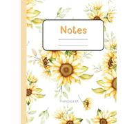 Blank Notebook: Unlined Composition Notebook | Large (8.5 x11 inches) | 50 Pages with Sunflowers and Butterflies on pages | Journal (US A4/ Letter Size)