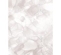 Blank Notebook with Page Numbers: White and Beige Alcohol Ink Art Cover with an Abstract Marble Inspired Design