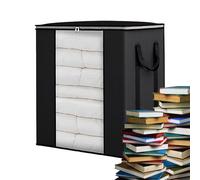 Blanket Storage - Large Storage Bag for Comforters and Clothes, Non-Woven Fabric Organizer with Zipper, Dustproof Foldable Closet Container for Blankets, Bedding and Home Organization