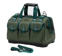 Blanketswarm Borsa per Attrezzi Resistente, Borsa Porta Attrezzi in Tela Borsa per Attrezzi di Grande Capacità con Cerniera Borsa Multi Tasche per Attrezzi a Bocca Larga per Uomini e Donne
