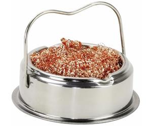 Blanko Detergente per Punte di Saldatura in Lana di Ottone, con Contenitore e Supporto per Saldatore