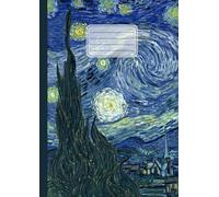 Blanko Notizbuch: Vincent Van Gogh, De sterrennacht | Cover-Art | Skizzenbuch mit nummerierten Blankoblättern zum Zeichnen, Schreiben, Notizen machen und Malen | 110 Seiten | Format A4