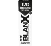BlanX, Dentifricio Black, Dentifricio Sbiancante e Antimacchia, Con Carboni Attivi e Licheni Islandici 100% Naturali, Rimuove Macchie da Caffè Fumo e Tè, Vegan Friendly, 75ml