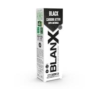 BlanX, Dentifricio Black, Dentifricio Sbiancante e Antimacchia, Con Carboni Attivi e Licheni Islandici 100% Naturali, Rimuove Macchie da Caffè Fumo e Tè, Vegan Friendly, 12x75ml