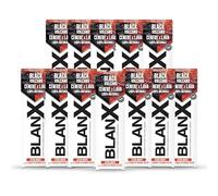 BlanX, Dentifricio Black Volcano, Dentifricio Sbiancante Extra White, Fino a 3 Gradi di Bianco in Più, Con Licheni Islandici, Cenere e Lava Vulcanica 100% Naturali, Aroma Extra Fresco, 12x75ml