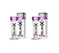 BlanX White Shock Purple Corrector, Dentifricio Dual Color, Riduce Efficacemente L'Ingiallimento, Con Tecnologia Actilux e Color Correction, Delicato Su Smalto e Gengive, 75ml (Confezione da 2)