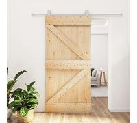 BLASE Porta Scorrevole Con Set Hardware, Esterno e Interno, Del Granaio, in Legno, per Letto, Cucina, Fienile, Garage, Bianco 100x210cm Tipo 3