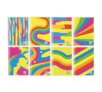Blasetti Quaderno Fantafluo A4 80 g 80 facciate Quadretti 5M Copertina fluo Confezione 10