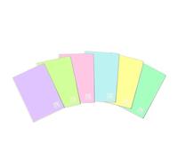 Blasetti - 10 Maxi quaderni One Color PASTELLO con Jolly Page. Carta da 80gr, 80 facciate + risguardo, copertina pastello con plastifazione opaca, pacco contenente colori assortititi - Quadretti 5M