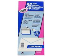 Blasetti 548 20 blister 25 Buste Senza Finestra autoadesive Zip 11x23cm 90 gr/mq