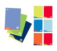 Blasetti - 6 Maxi quaderni DIDATTICI One Color. Carta da 100gr, 72 facciate + risguardo, Jolly Page, ideali per disgrafia, pacco contenente colori assortititi - Righe 0B