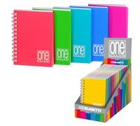 Miniquaderno One Color - A7 - forato -1 rigo - 80 fogli - 80 gr - spiralato - co