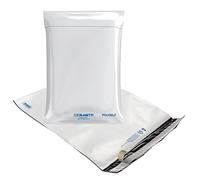 Blasetti 94425 100 Buste con Soffietto in Polietilene Polyself per Corrieri, Bianco/Grigio, 50 X 57 X 10 Cm