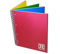 Blasetti - Blocco per appunti One Color 4x4. Carta 80gr, 120 fogli, rifinito con spirale, 4 sezioni per 4 argomenti - Quadretti 4M