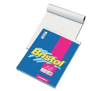 Blasetti Bristol Blocco Note - Block Notes punto metallico a quadretti, Ideale per appunti, Formato A5 (15Cm X 21Cm) - Rigatura 5M (5mm) Senza Margini. Confezione da 10 pezzi
