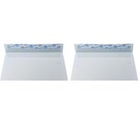 BLASETTI - Busta per Spedizione formato 11x23cm PRIVACY. Busta con intagli antieffrazione per lettere, Conf. 500 pz, Colore Bianco, Lembo autoadesivo con striscia protettiva, Sagoma a tasca, Carta 90g