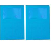 Blasetti Cartelline Portadocumenti con Finestra - Sintex AZZURRA raccoglitore documenti per ufficio, Formato A4, Colore Azzurro, Confezione 50 pezzi, Carta 120gr, Aperta su due lati (Confezione da 2)