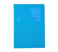 Cartelline a L con finestra Sintex - cartoncino 120 gr - 22x31 cm - azzurro - Blasetti - conf. 50 pezzi