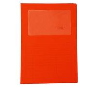 Blasetti Cartelline Portadocumenti con Finestra - Sintex ROSSA raccoglitore documenti per ufficio, Formato A4, Colore Rosso, Confezione 50 pezzi, Carta 120gr, Aperta su due lati