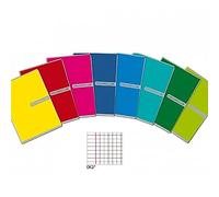 Blasetti Confezione da 10 quaderni A4 80 g rigatura 0q 5 mm con margini a quadretti in colori assortiti