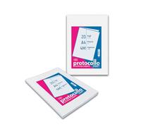 Blasetti Foglio Protocollo - Pacchetto da 20 fogli formato A4, per compiti in classe scuola media e superiore, per studi notarili o avvocati, Carta da 60gr - Rigatura 4M (Quadretti 4mm)