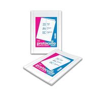 Blasetti Foglio Protocollo - Pacchetto da 20 fogli formato A4, per compiti in classe scuola media e superiore, per studi notarili o avvocati, Carta da 60gr - Rigatura 0C (Righe Con Margini)