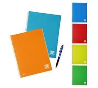 Maxiquaderno One Color - A4 - 1 rigo - 80 fogli - 80gr - spiralato - copertina ppl - Blasetti
