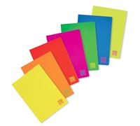 Blasetti One Color FLUO - Quaderno formato A4, Maxi quaderni con Jolly Page, Confezione da 10 pezzi, Carta da 80gr, Copertina monocromatica - Rigatura 5M, Quadretti 5mm per 2° o 3° elementare