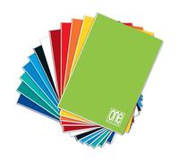 Blasetti One Color - Quaderno formato A5, Confezione da 10 pezzi, Carta da 80gr, Copertina monocromatica in cartoncino, Colori assortiti - Rigatura 1R, Righe per scuola media o superiori
