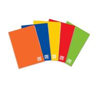 Blasetti One Color - Set Essenziale da 5 Maxi Quaderni formato A4 (21Cm X 29,7Cm) - Rigatura 0A, Righe Con Margini Per 1° E 2° Elementare - Carta 80G/Mq - Colori Assortiti - Confezione da 5 Pezzi