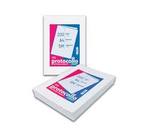 Conf 5 pacchi Fogli protocollo A4 misura 21X29,7 Quadretti 4 mm 200 pz cad