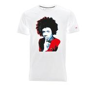 Blasfemus T-Shirt Uomo - Jimi Hendrix, XL, Bianco, Cotone Jersey