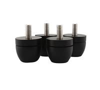 BLASHRD 4 Pezzi nel Alluminio Antiurto Spuntoni per Piedini per Piedini per Piedini per Amplificatore Altoparlante per Subwoofer Piedino per Sospensione, Nero