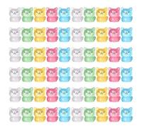 BLASHRD 60 Pezzi Figurine di Gatti in Miniatura Luminose Gatto in Resina Figurine di Piccoli Gatti Carini Che Si Illuminano al Buio Mini Animali in Resina Gatto