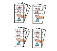 BLASHRD Biglietto di Auguri di Apprezzamento per L'Insegnante,Se Regali al Tuo Insegnante un Libro di Biscotti,Biglietti con Apprezzamento Unico B