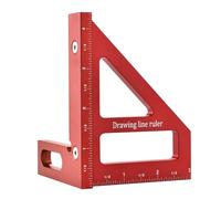 BLASHRD Righello di Misurazione Multi-Angolo, Goniometro Quadrato per la Lavorazione del Legno In Lega di Alluminio da 45/90 Gradi, Righello A Triangolo Obliquo Facile da Installare Facile da Usare Ro