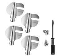 BLASHRD Set di Piedini per Macchina da Cucire Piedino per Orlo Curvo, 4 Misure, e (4 Pezzi 3/5/7/9 Mm)