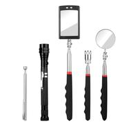 BLASHRD Set di Strumenti Telescopici A Presa Magnetica, Specchio Ispezionabile Estensibile con Luce LED per Controllare e Osservare Piccoli Veicoli, Facile da Usare e Resistente.