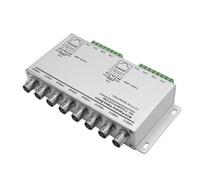 BLASHRD Video Balun Passivo per Telecamere TVI CVI AHD CCTV Tramite Doppino Intrecciato Video Balun UTP Ricetrasmettitore 8CH da BNC A UTP RJ45 (8CH) Facile Installazione