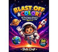 Blast Off & Color! My First Space Adventure Coloring Book: Fun & Educational Space Coloring Pages with Planets, Rockets, Astronauts & Activities for Kids Ages 4-8
