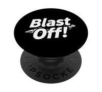 Blast Off! Rocket Ship Space Launch Design PopSockets PopGrip Adesivo