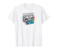 Blast The Beat Boombox Music Colorful Maglietta