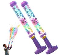 Blaster ad acqua a LED arcobaleno incandescente, blaster ad acqua arcobaleno, spray e luce pirotecnica, divertimento estivo che si apre come per magia, per feste estive in piscina all'aperto giochi di