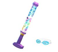 Blaster ad acqua a LED arcobaleno incandescente, spara fuochi d'artificio a pressione, divertimento estivo che si apre come per magia, pistola ad acqua arcobaleno per feste in piscina all'aperto