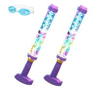 Blaster ad acqua a LED arcobaleno incandescente, spara fuochi d'artificio, divertimento estivo che si apre come per magia, pistola ad acqua arcobaleno per feste in piscina all'aperto giochi d'acqua