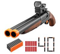 Blaster giocattolo in schiuma a doppio cilindro con freccette a ventosa e Catridge, 2 in 1 in schiuma con freccette a ventosa e Catridge