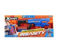 Blaster motorizzato - ZURU - X-SHOT Clip Blaster - 4 caricatori - Gittata 27 m - Estensioni incluse