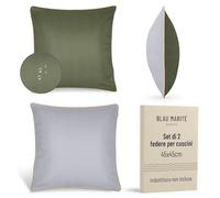 Blau Marité Set 2 Federe Cuscini da Esterno 30x50 cm - Impermeabili, Antimacchia, Resistenti ai Raggi UV - Morbide e Lavabili - Copricuscini Decorativi per Giardino, Balcone, Terrazza - Verde